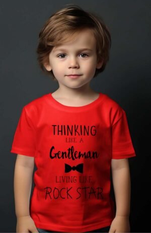 thinking like a gentleman – Tshirt Garçon – Rouge