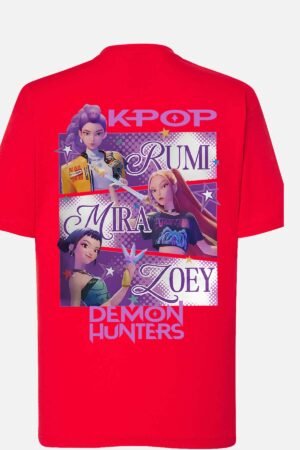 trio Demon Hunter – Tshirt Fille Dos – Rouge