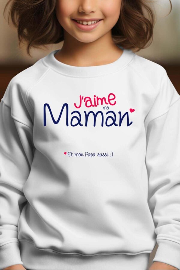 Sweat Col Rond Fille en Gros | Aime ma maman