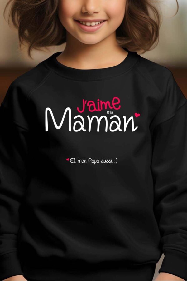 Sweat Col Rond Fille en Gros | Aime ma maman