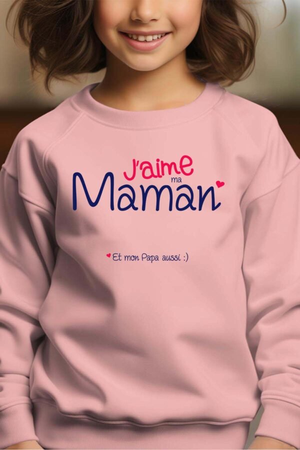 Sweat Col Rond Fille en Gros | Aime ma maman