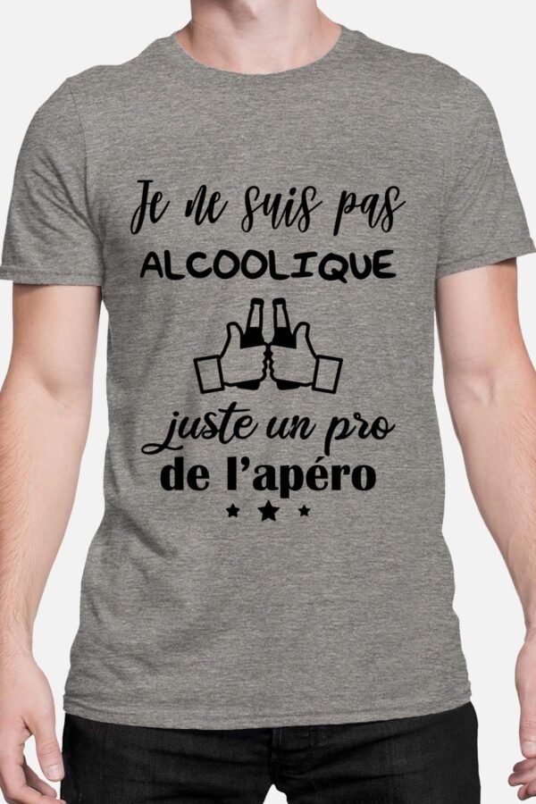 Je ne suis pas alcoolique juste un pro de l'apéro - Tshirt Homme