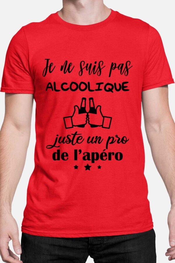 Je ne suis pas alcoolique juste un pro de l'apéro - Tshirt Homme