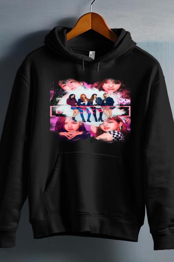 Sweat Capuche Fille en Gros | Black pink 1