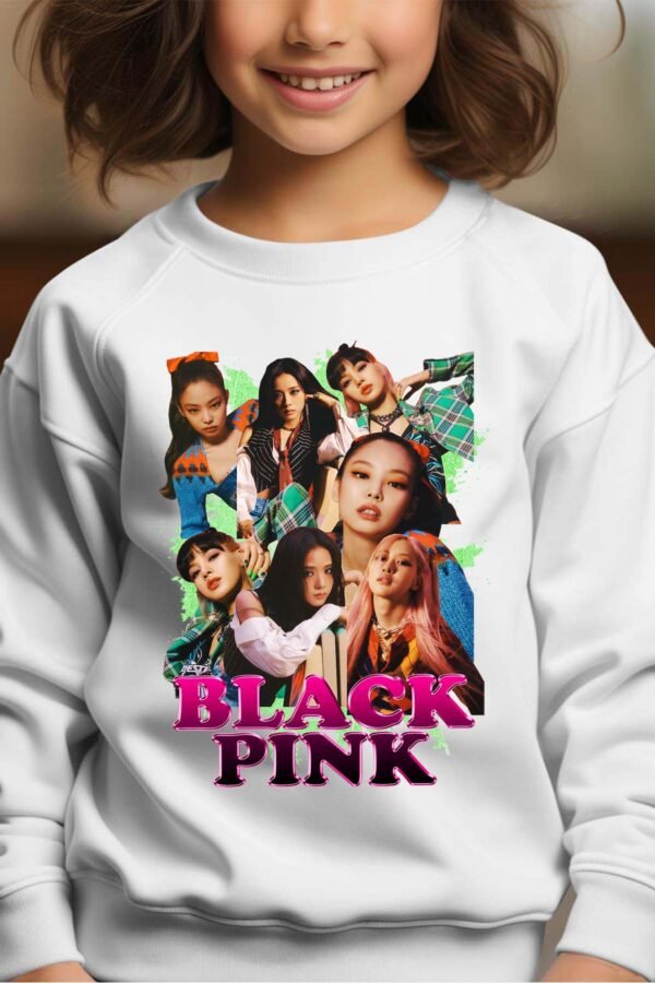 Sweat Col Rond Fille en Gros | Black pink 10