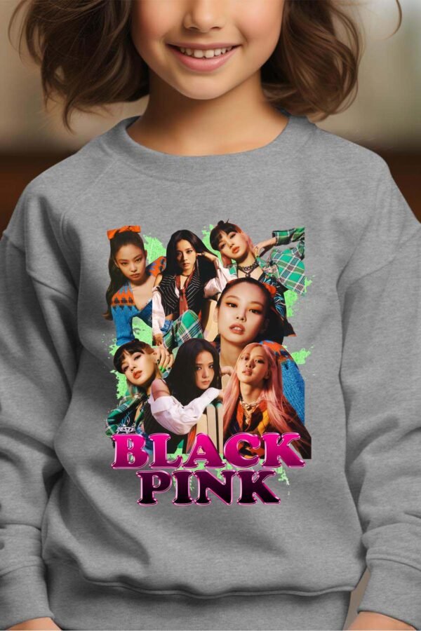 Sweat Col Rond Fille en Gros | Black pink 10