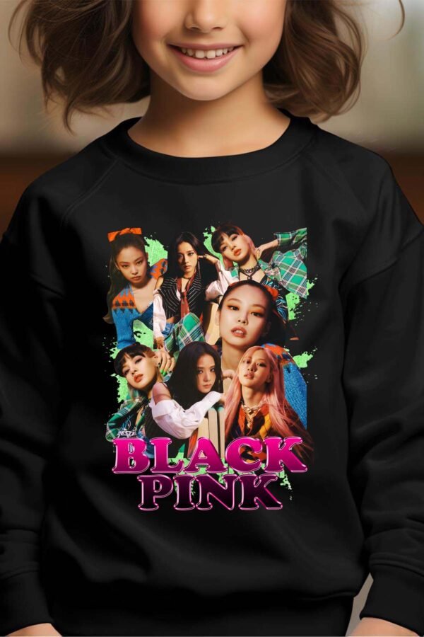 Sweat Col Rond Fille en Gros | Black pink 10