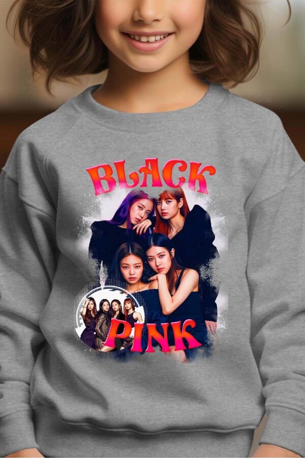 Sweat Col Rond Fille en Gros | Black pink 4