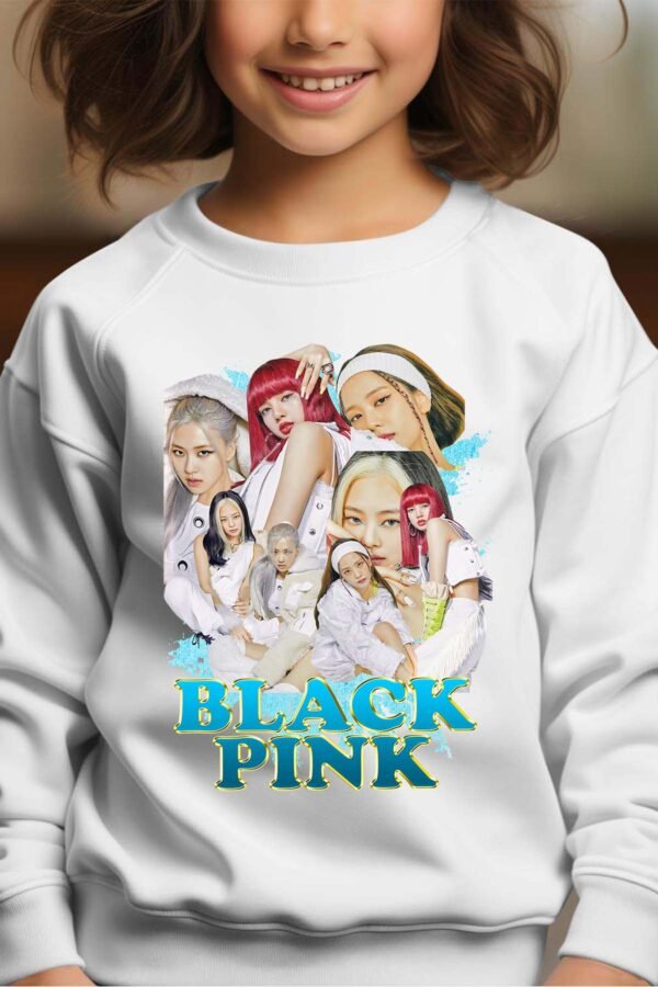Sweat Col Rond Fille en Gros | Black pink 8