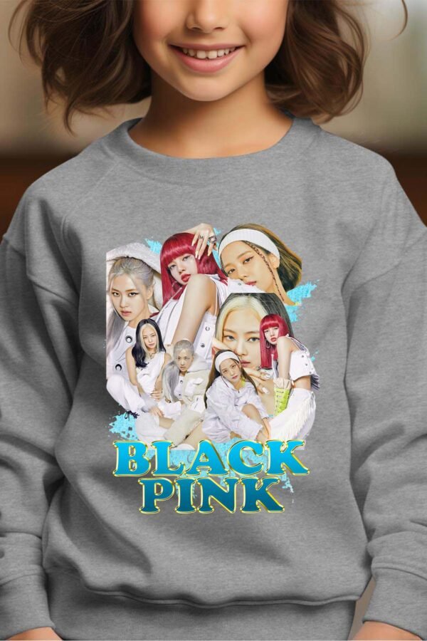 Sweat Col Rond Fille en Gros | Black pink 8