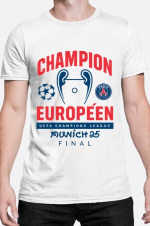 Champion Europeen Psg – Tshirt Homme – Blanc