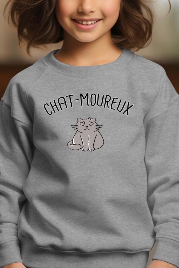 Sweat Col Rond Fille en Gros | Chat moureux