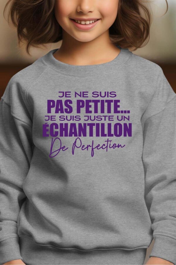 Sweat Col Rond Fille en Gros | Je ne suis pas petite je suis juste un échantillon