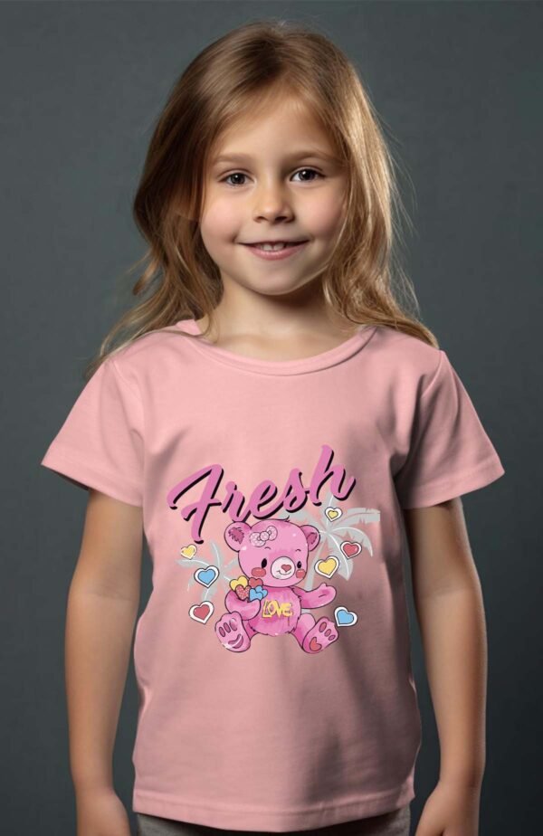 T-shirt Col Rond Fille - Fresh coeur