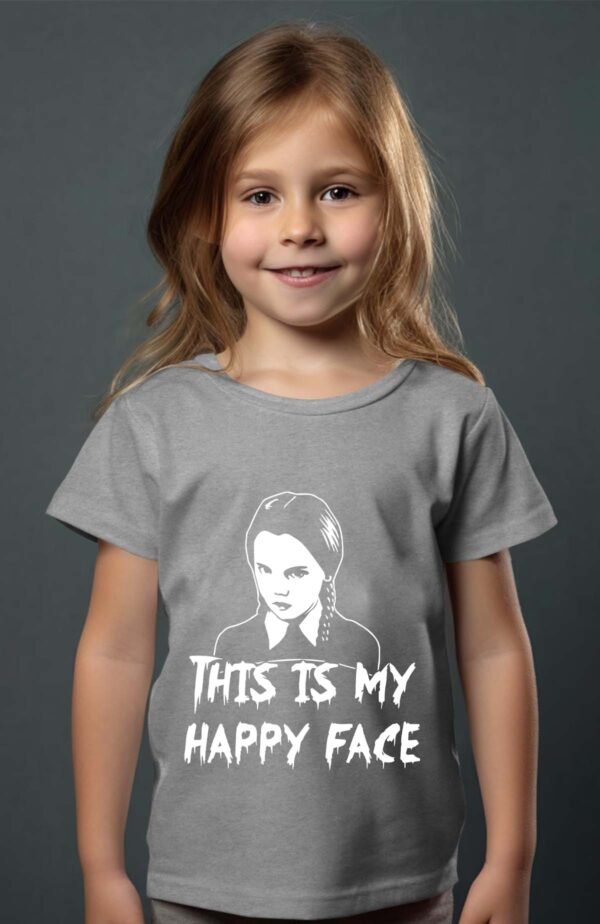 T-shirt Col Rond Fille - Happy face wed
