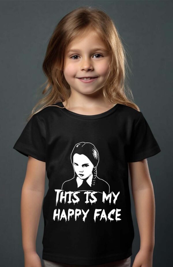 T-shirt Col Rond Fille - Happy face wed