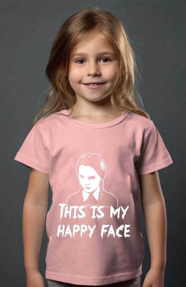 T-shirt Col Rond Fille - Happy face wed