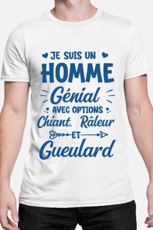 Homme Chiant Gueulard – Tshirt Homme – Blanc