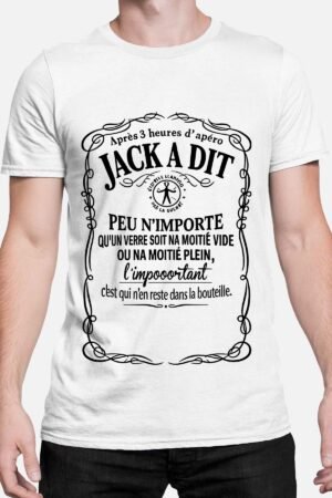 Jackadi verre bouteille – Tshirt Homme – Blanc