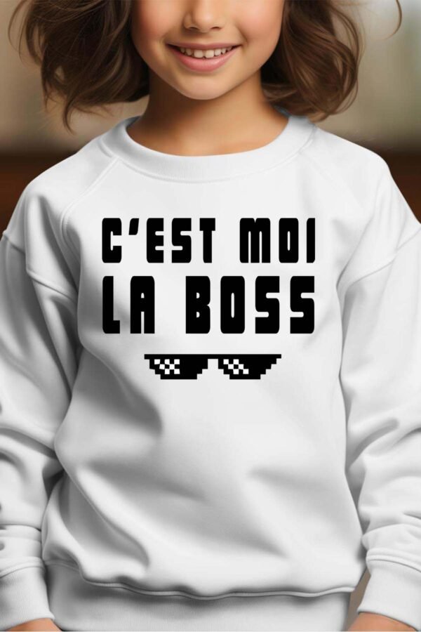 Sweat Col Rond Fille en Gros | C'est moi la boss