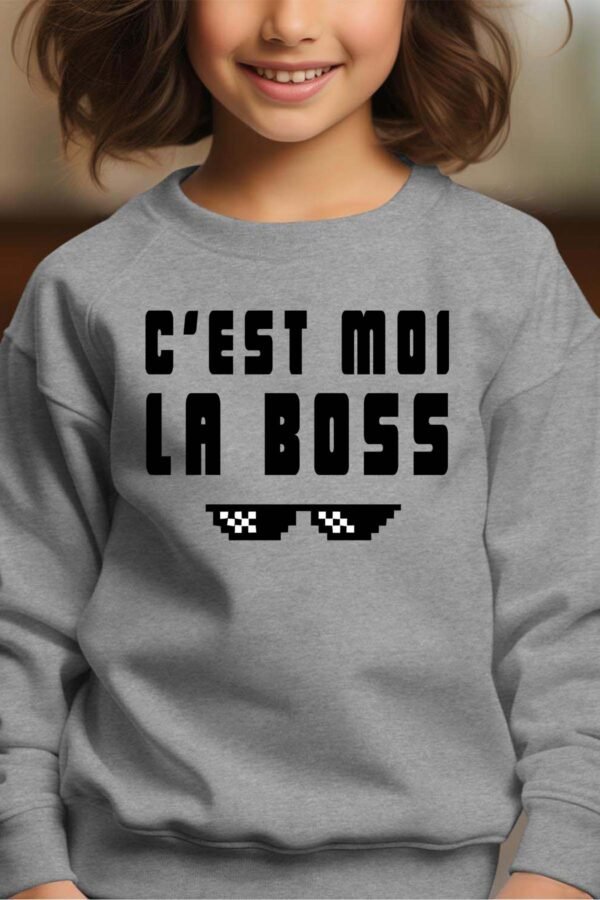 Sweat Col Rond Fille en Gros | C'est moi la boss