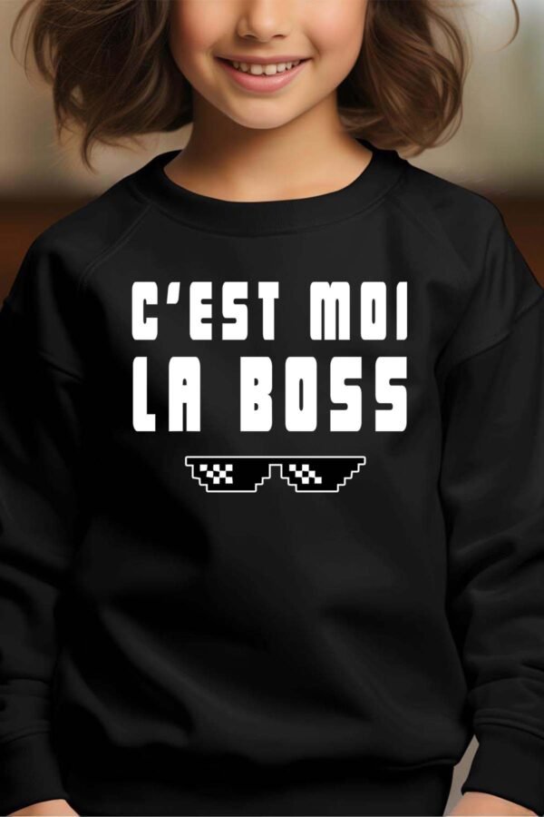 Sweat Col Rond Fille en Gros | C'est moi la boss