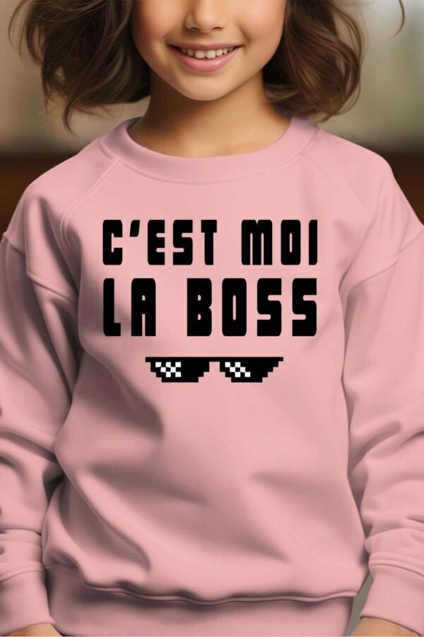 Sweat Col Rond Fille en Gros | C'est moi la boss