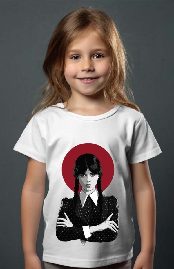 T-shirt Col Rond Fille - La base wednesday