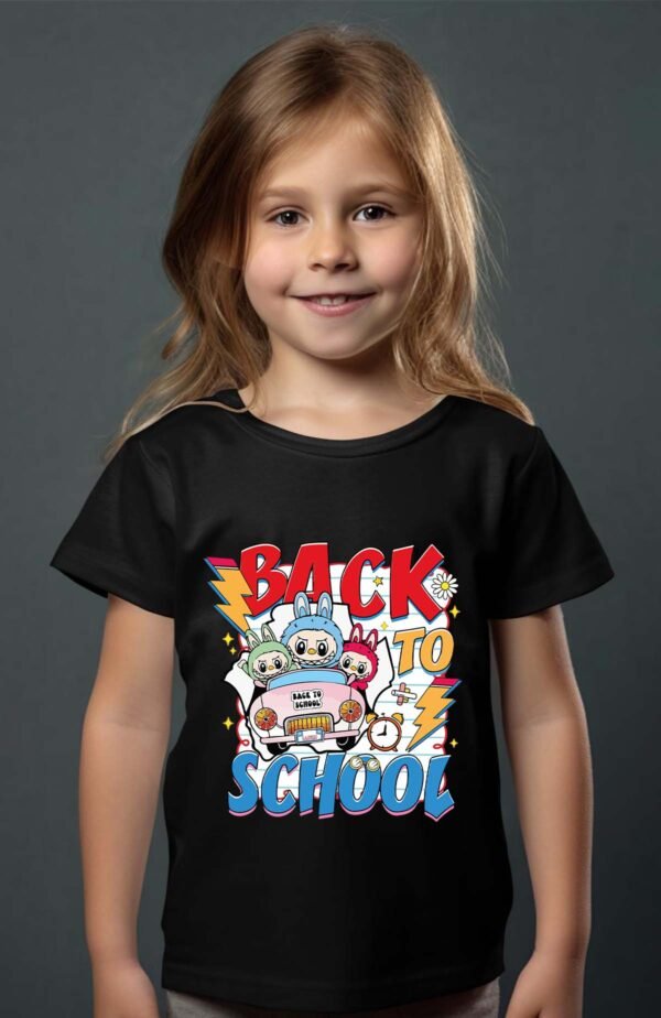 T-shirt Col Rond Fille - Labubu back