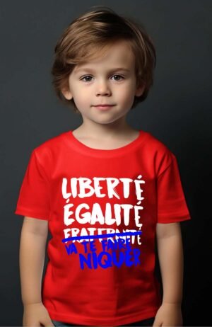 Liberté Égalité Niquer H – Tshirt Garçon – Rouge