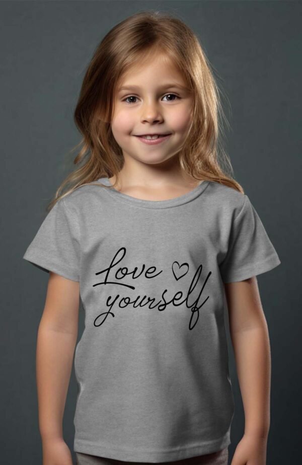 T-shirt Col Rond Fille - Love yourself