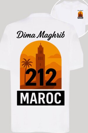 MAROC Affiche – Tshirt Garçon – Blanc