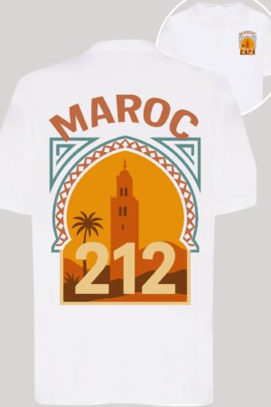 MAROC Timbre – Tshirt Garçon – Blanc