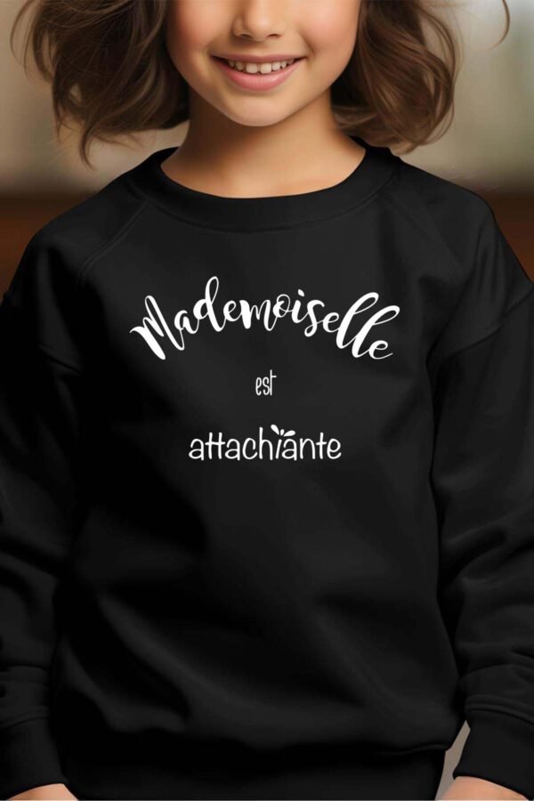 Sweat Col Rond Fille en Gros | Mademoiselle est attachiante
