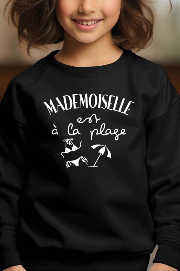 Sweat Col Rond Fille en Gros | Mademoiselle est à la plage