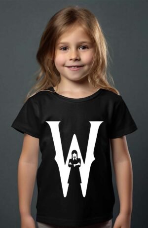 T-shirt Col Rond Fille - Majuscule wednesday