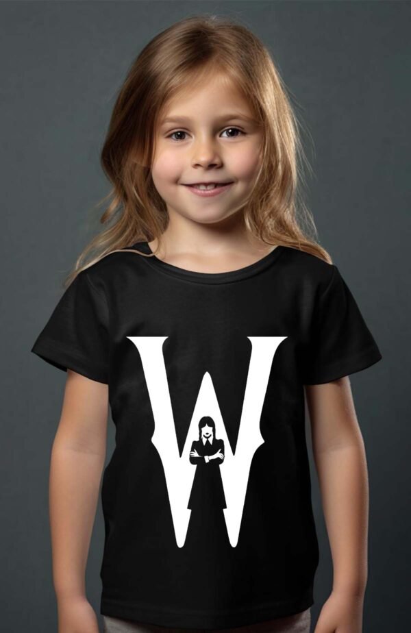 T-shirt Col Rond Fille - Majuscule wednesday