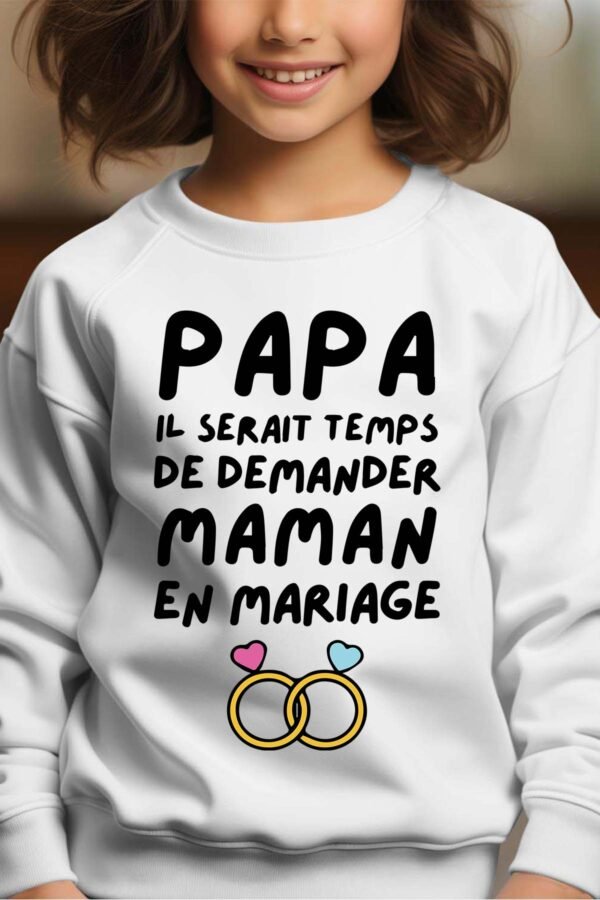 Sweat Col Rond Fille en Gros | Mariage papa