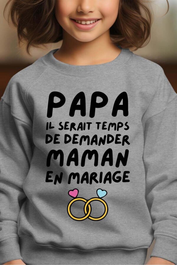 Sweat Col Rond Fille en Gros | Mariage papa
