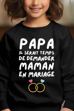 Sweat Col Rond Fille en Gros | Mariage papa