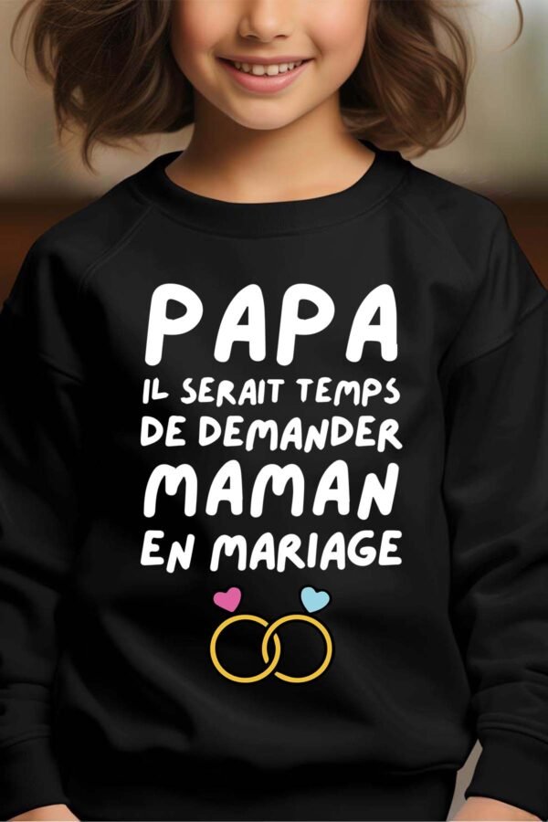 Sweat Col Rond Fille en Gros | Mariage papa