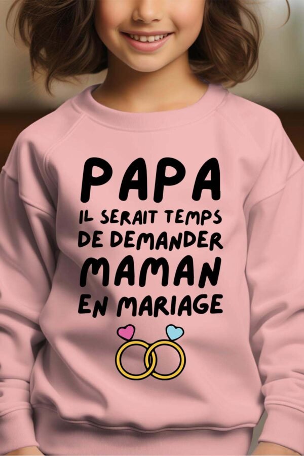 Sweat Col Rond Fille en Gros | Mariage papa