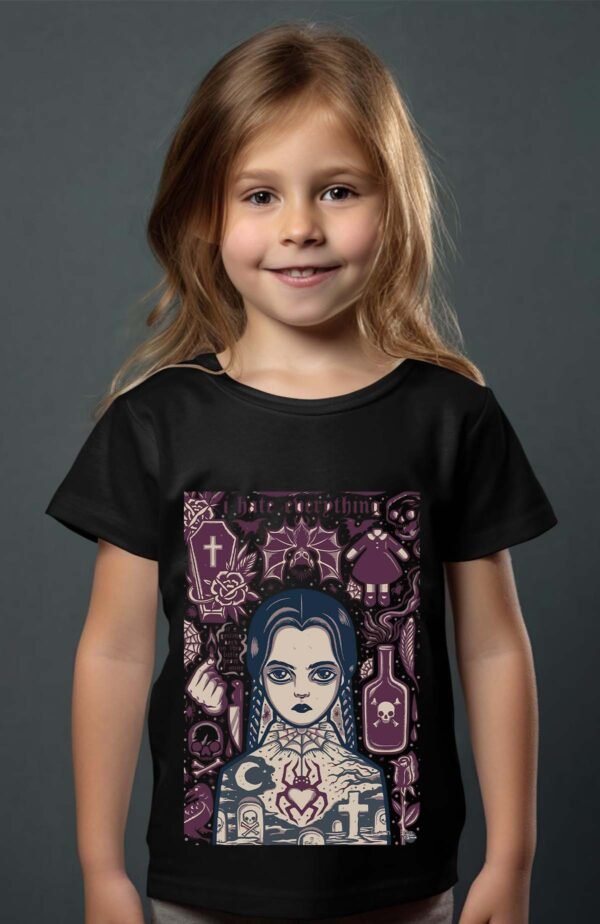 T-shirt Col Rond Fille - Mercredi hate