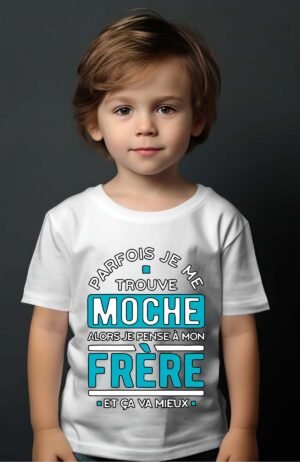 T-shirt Garçon en Gros | Parfois je me trouve moche alors je pense à mon frère