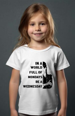 Monday be Wednesday – Tshirt Fille – Blanc