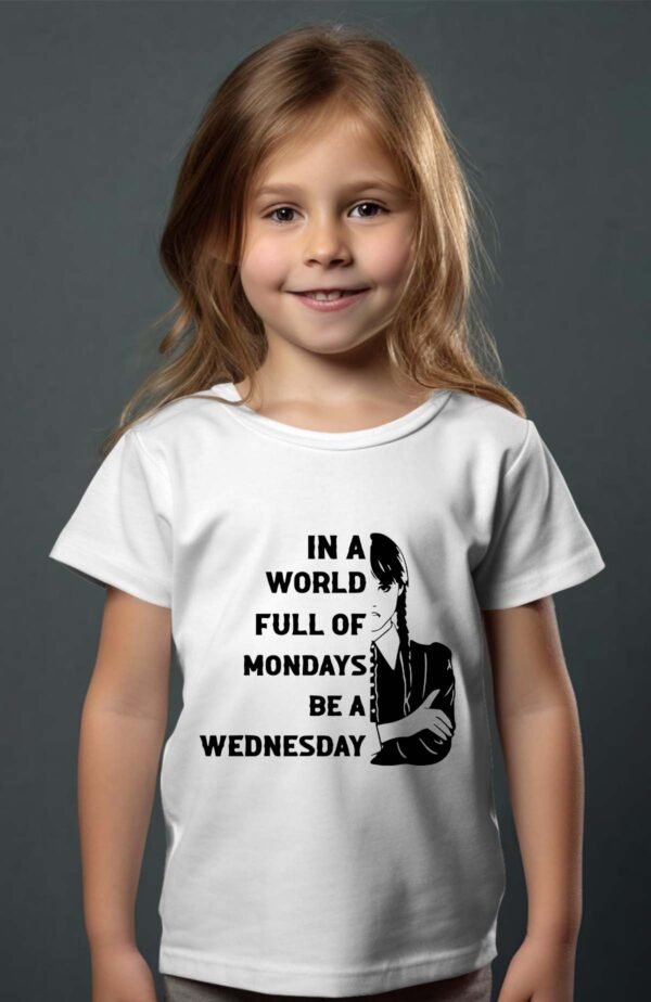 T-shirt Col Rond Fille - Monday be wednesday