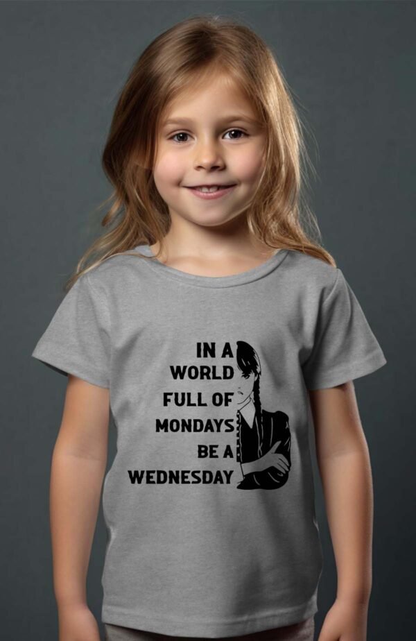 T-shirt Col Rond Fille - Monday be wednesday