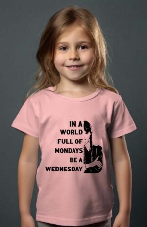 T-shirt Col Rond Fille - Monday be wednesday