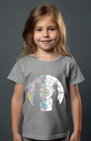 Ombre cathé – Tshirt Fille – Gris