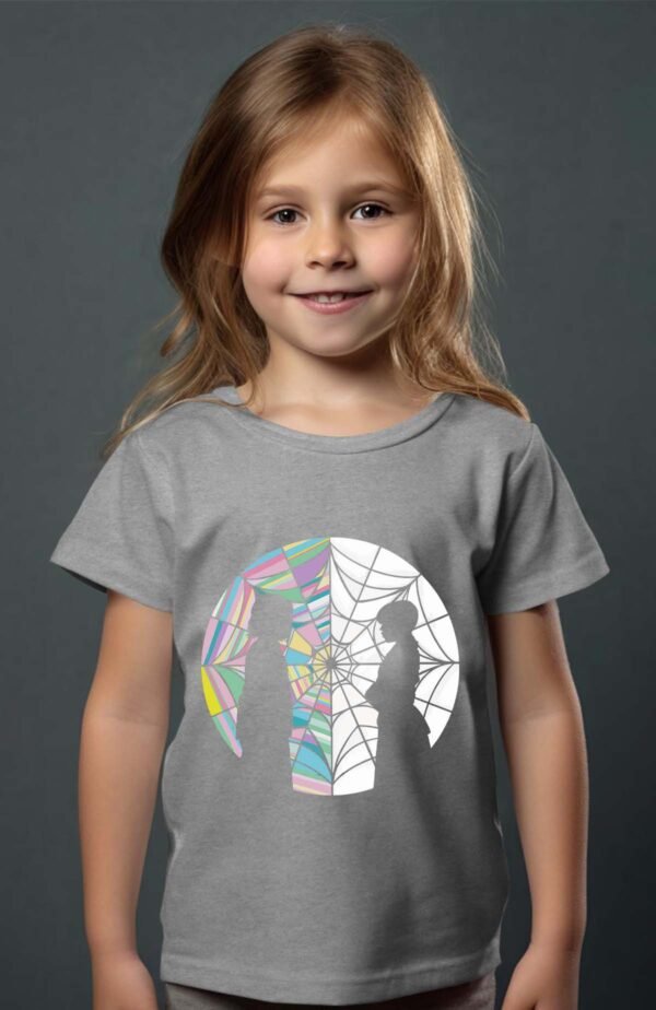 T-shirt Col Rond Fille - Ombre cathé